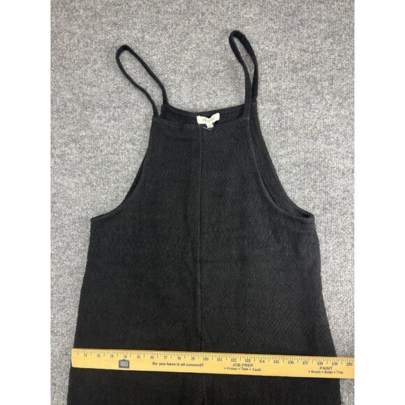 Madewell Jumpsuit Womens Small Black Textured Wide Leg Cropped Romper - Picture 4 of 9